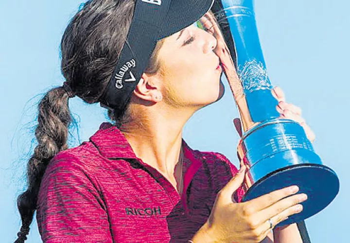 “Mi sueño se hizo realidad”, dijo la golfista. /Foto Twitter
