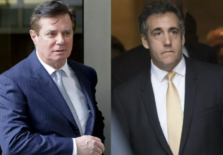  Paul Manafort  y Michael Cohen, exabogado eran cercanos al presidente Donald Trump y ambos fueron condenados por diversos delitos. FOTO/AP