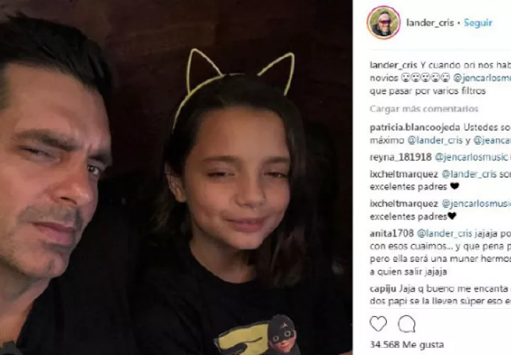 Cristóbal publicó una foto al lado de Oriana.