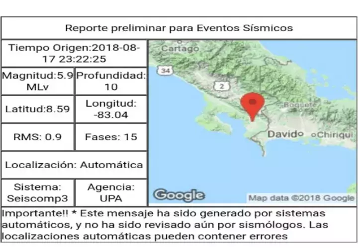 Las autoridades pidieron calma a la población./ Foto: @IGCPanama