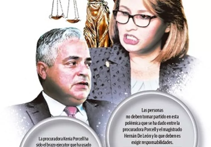 Kenia Procell, procuradora y Hernán De León, Magistrado de la Corte.