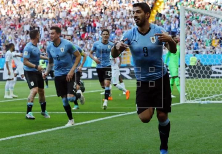 Luis Suárez uno de los líderes de la selección de Uruguay. Foto EFE
