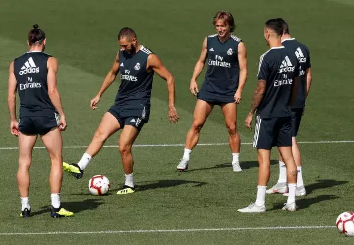 Luka Modric durante el entrenamiento  del Real Madrid. Foto EFE