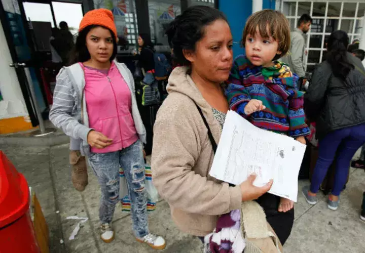 Venezolanos en la zona fronteriza de Huaquillas (Ecuador).