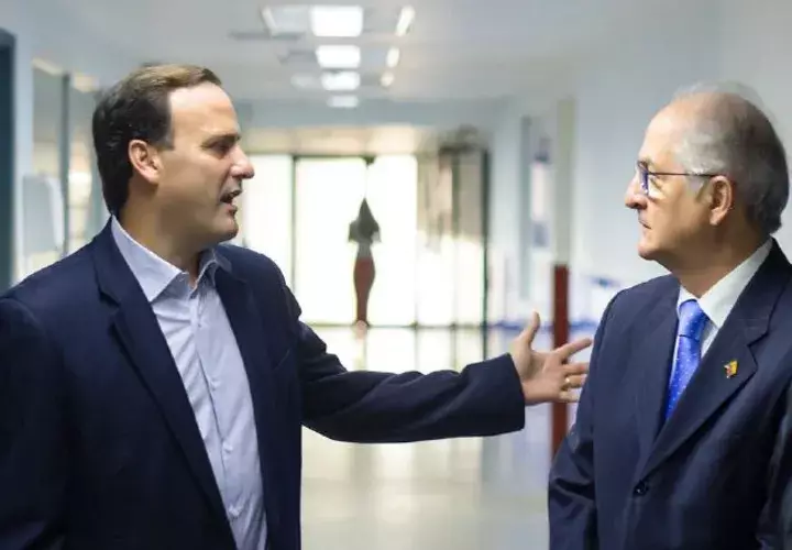 Riccardo Francolini Arosemena junto a Antonio Ledezma