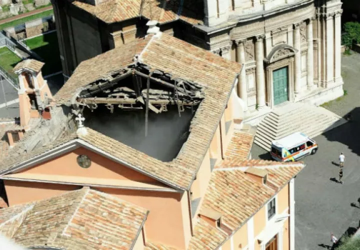 Se trata de la iglesia de San José de los Carpinteros, situada en el Foro Romano.