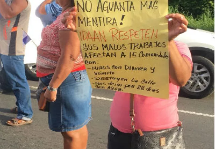 Más de 14 comunidades sin agua en Arraiján. Foto/Cortesía