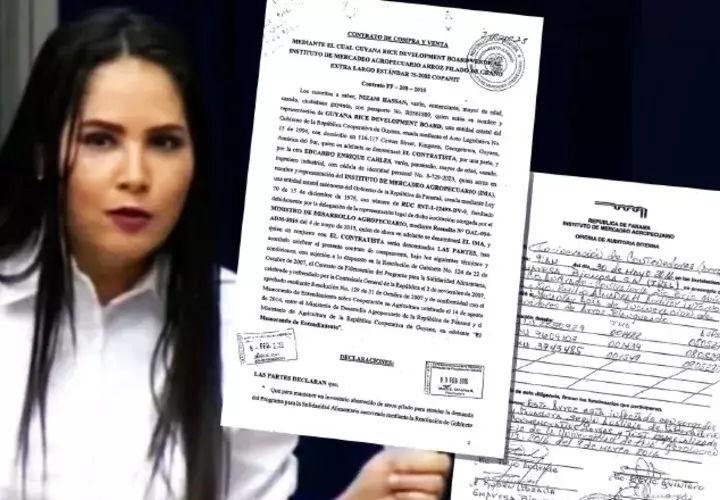 Zulay Rodríguez colgó en Twitter copias del contrato de venta de arroz al IMA. Archivo