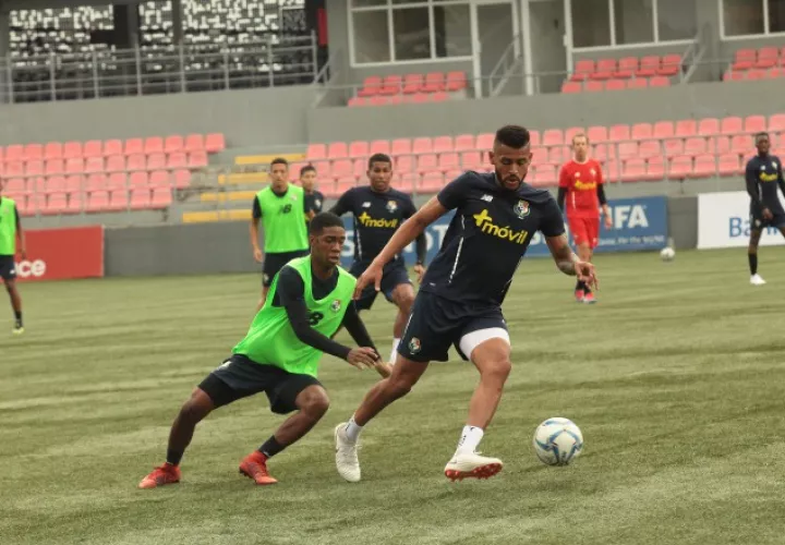 Aníbal Godoy durante un entrenamiento de la selección de Panamá. /Foto Anayansi Gamez