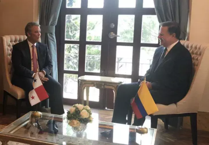 El presidente de la República de Panamá recibió a su homólogo de Colombia Iván Duque