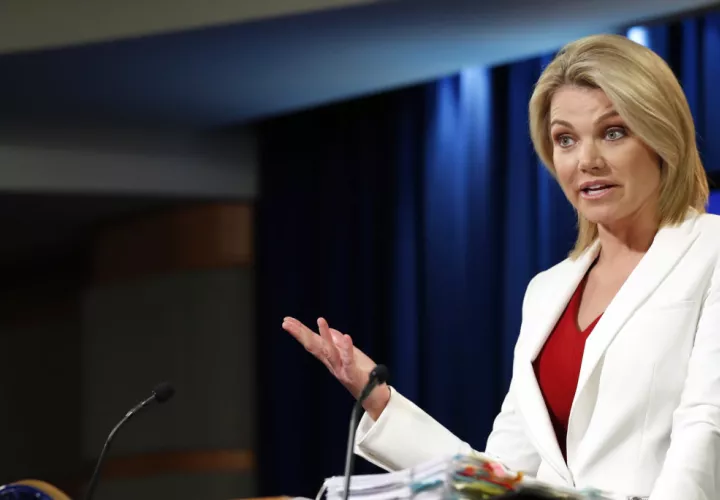 La portavoz Heather Nauert, hizo referencia al llamado a consulta a los diplomáticos por la ruptura de relaciones diplomáticas con Taiwán. FOTO/AP 
