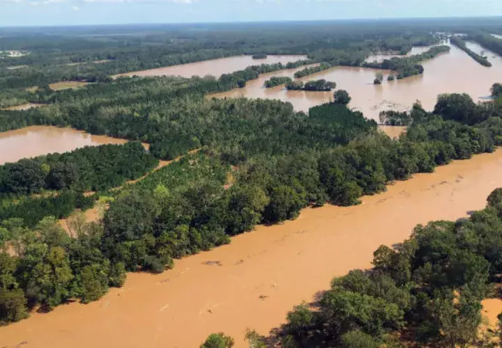 Crecientes inundaciones en el área de Pee Dee en Marion County, Carolina del Sur por el huracán Florence. EFE