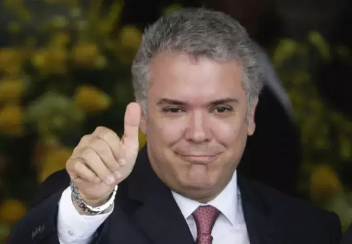 Iván Duque cumplió ayer su primera visita oficial a Panamá. EFE 