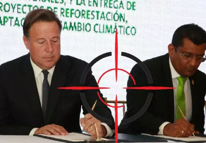 El presidente Juan Carlos Varela  y el ministro Emilio Sempris están en el ojo del escrutinio público por impulsar la "rehabilitación" de la pista de la isla de Coiba sin los debidos estudios. Archivo