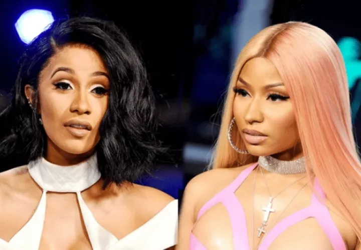  Las raperas Nicki Minaj y Cardi B se llevaron toda la atención.