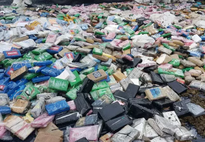 Cerca de 4.8 toneladas de la sustancia destruida  era cocaína. Foto/Eric Montenegro