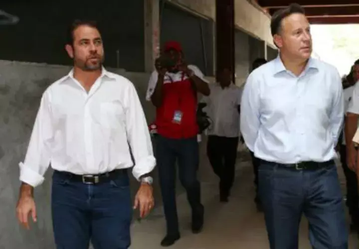 Mario Etchelecu, precandidato a la Presidencia por el Partido Panameñista y el presidente Juan Carlos Varela. 