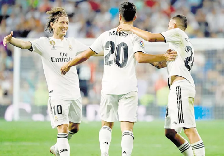 El gol de Marco Asensio fue anulado en primera instancia, pero el VAR lo dio por válido luego. /Foto EFE