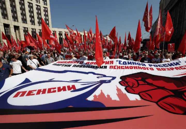 También se reportaron protestas en Vladivostok, al oriente del país. Foto: AP.