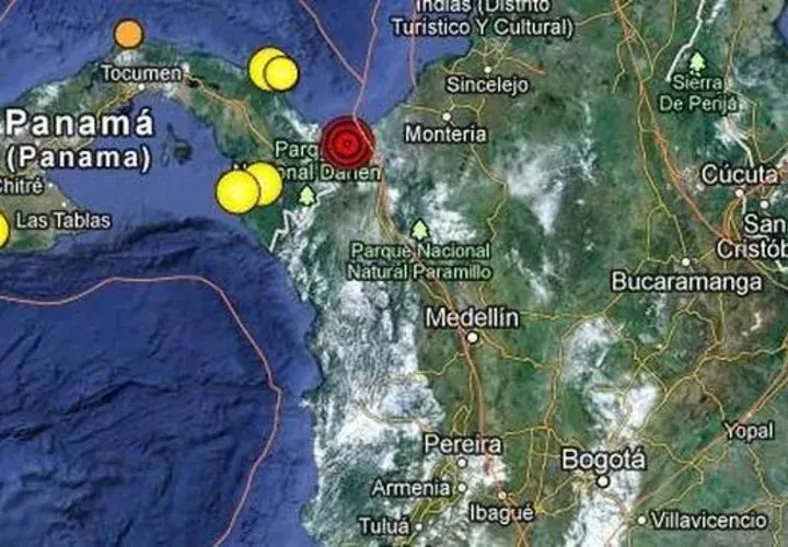 El seísmo fue reportado a las 8:53 p.m. y también se sintió en Ciudad de Panamá. Foto: Epasa.