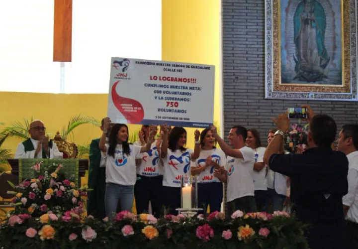 La parroquia Nuestra Señora de Guadalupe  logró inscribir  750 voluntarios para la Jornada Mundial de la Juventud (JMJ).