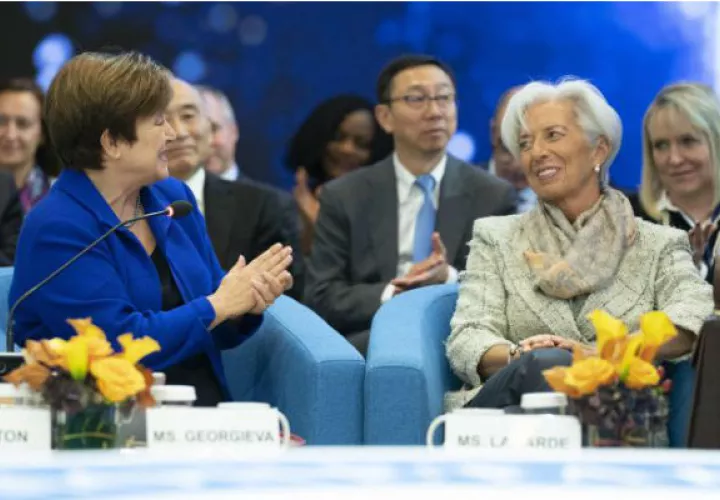 Christine Lagarde (Derecha), exdirectora del FMI. EFE