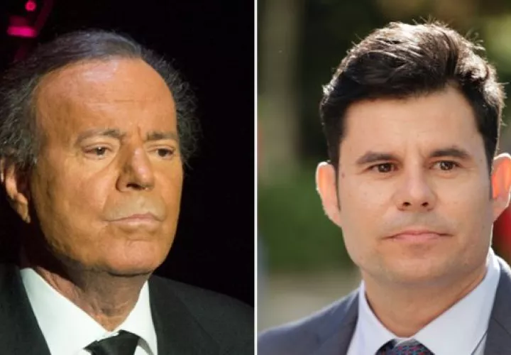 Julio Iglesias y su hijo.