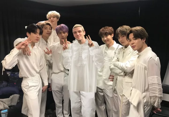 BTS y Lauv. Foto Twitter