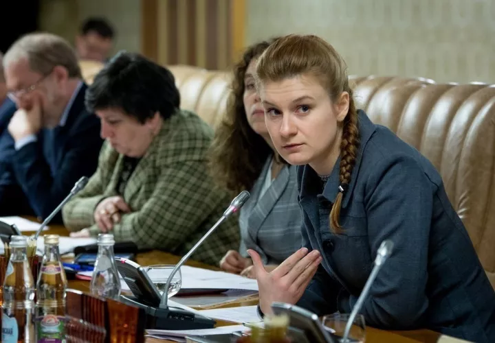 El Gobierno ruso negó que Butina (der.)  trabajara para Moscú. Foto: Archivo/Ilustrativa