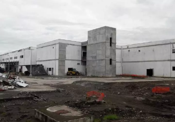 El hospital de Bugaba quedó en 77% de avance.  Archivo