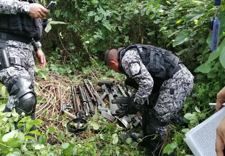 Hallazgo de armas en sector de Costa Verde en  La Chorrera
