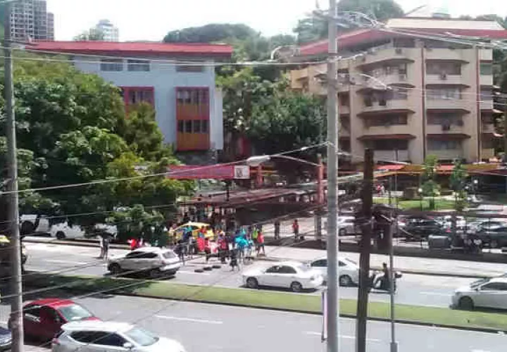 Protesta en la Universidad de Panamá. Foto/Tráfico C Panamá