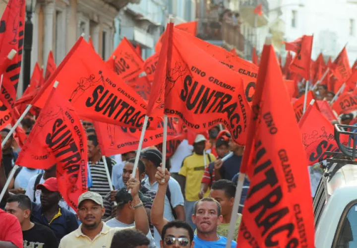 El Suntracs anunció protestas diarias en todos los proyectos donde hayan miembros de ese sindicato. Foto: Panamá América.