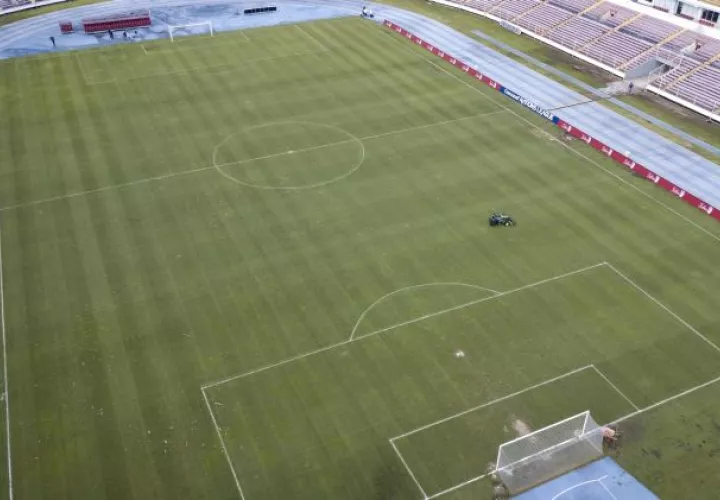 Así se ve el cancha del Rommel Fernández Foto AP