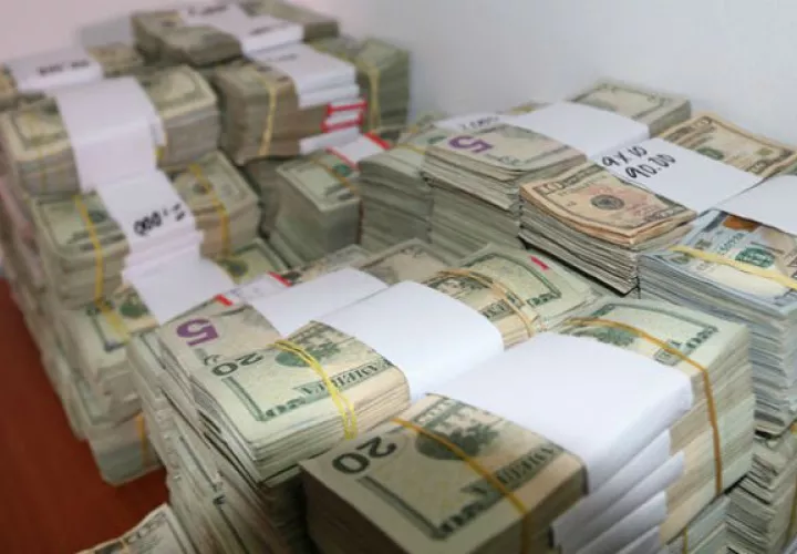 Dinero decomisado.