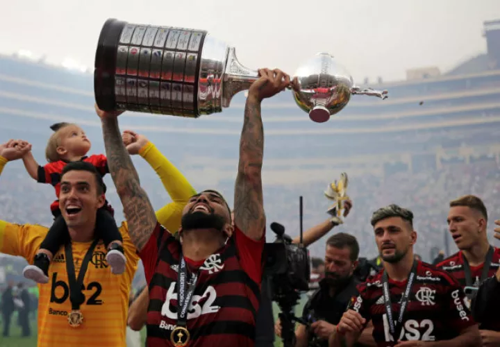 Flamengo celebró ante River Plate Foto EFE