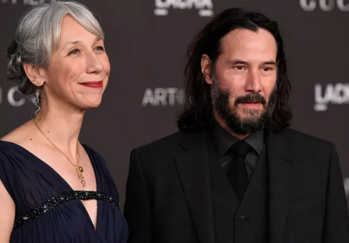 Keanu Reeves y Alexandra Grant.