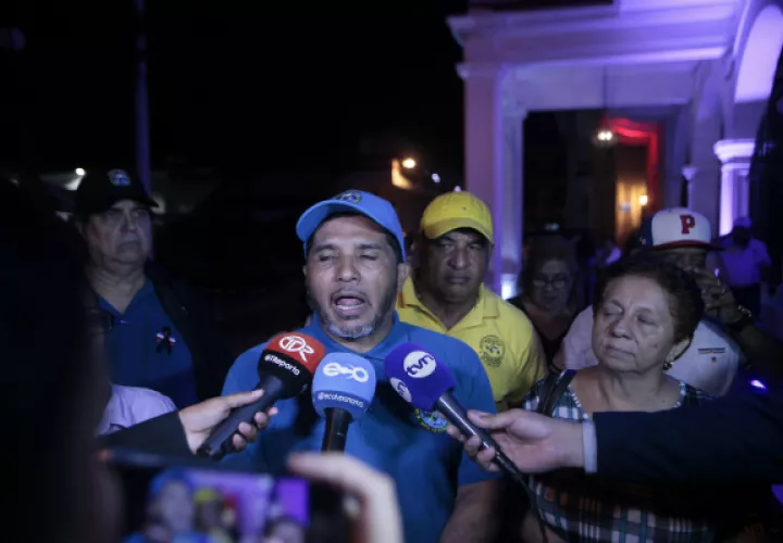 Fernando Ábrego, representante de Asoprof fue la voz de los gremios. /Víctor Arosemena