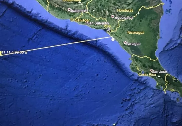 La anomalía fue divisada a 600 millas de la costa pacífica de Centroamérica.