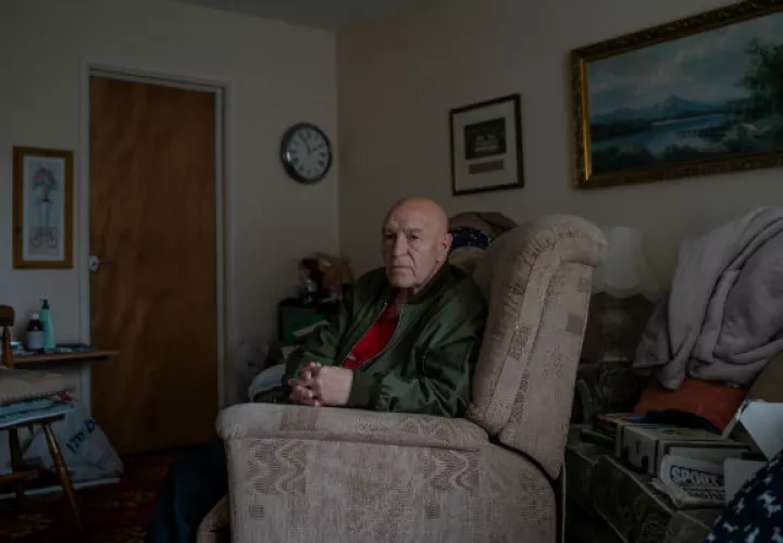 Joe Holbeach relaciona sus ideas suicidas con lo vivido en Irlanda del Norte. Foto/ Andrew Testa.