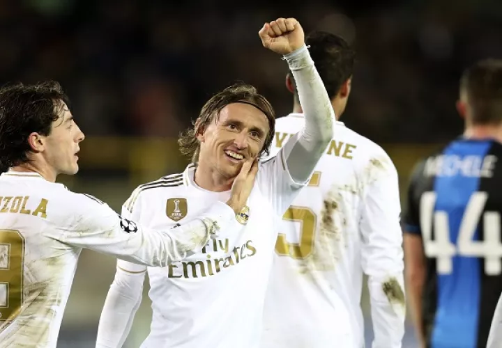  Luka Modric celebra el tercer gol del Real Madrid. Foto:AP