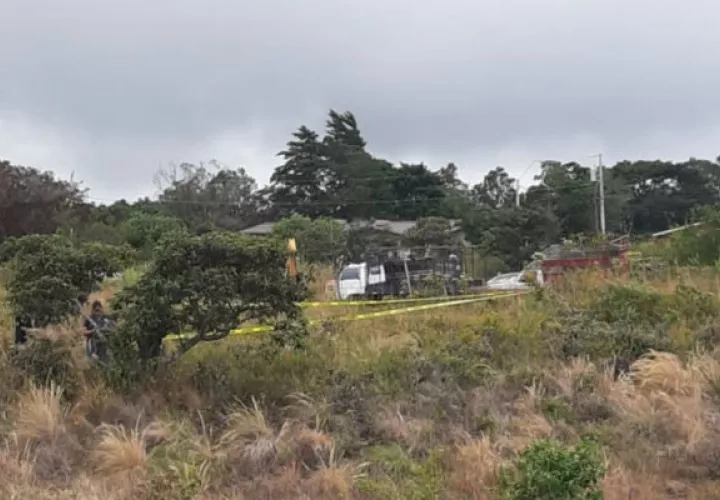  Lugar donde fue ubicado uno de los cadáveres en Alto Boquete. Foto: José Vásquez.