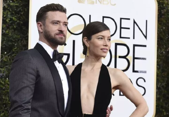 Justin Timberlake y Jessica Biel.  AP