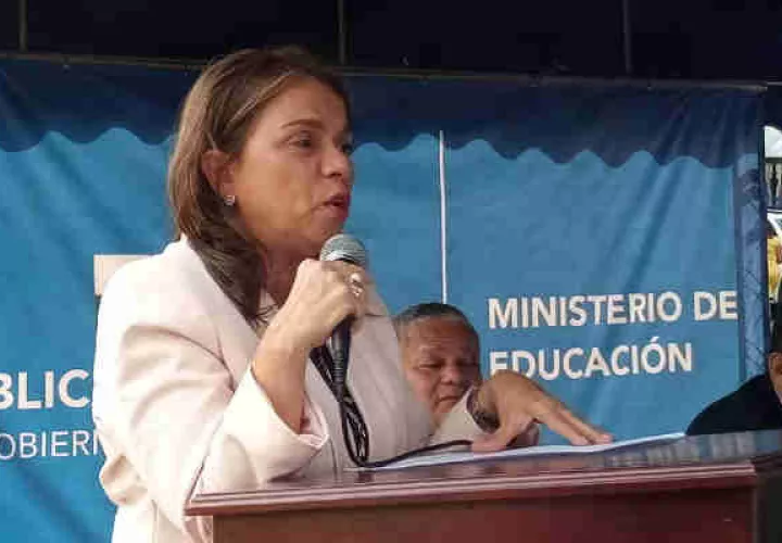 Ministra de Educación, Maruja Gorday de Villalobo. Foto/Belys Toribio