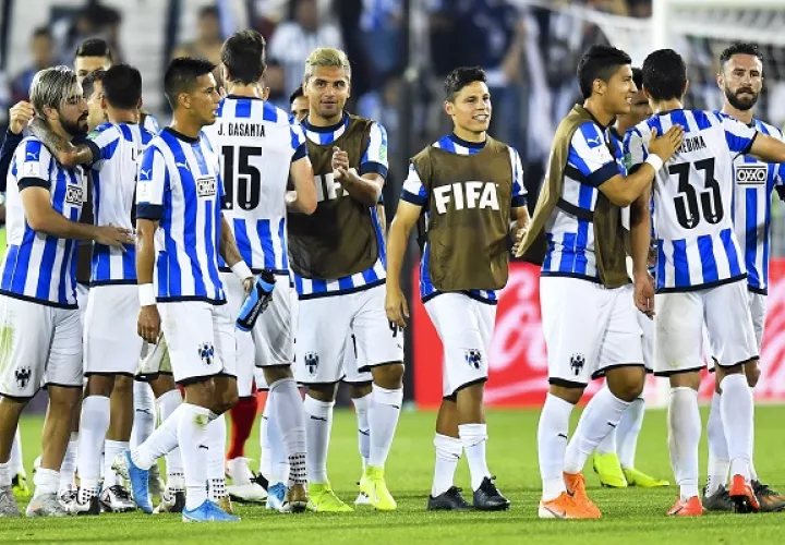Jugadores de Monterrey festejan. Foto:AP