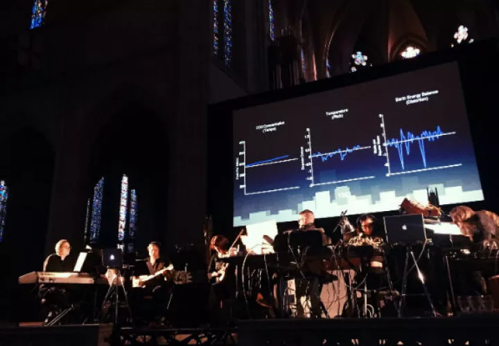 Una interpretación de “Climate”, del compositor Erik Ian Walker, en colaboración con The ClimateMusic project. Foto/ The ClimateMusic Project.