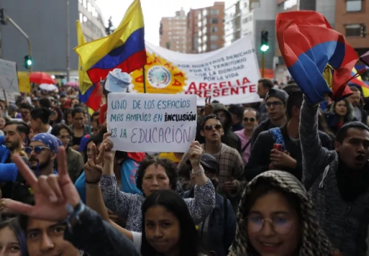 En Colombia hay un sentimiento generalizado de inconformidad con un gobierno poco popular. Foto: EFE/ Mauricio Dueñas Castañeda.