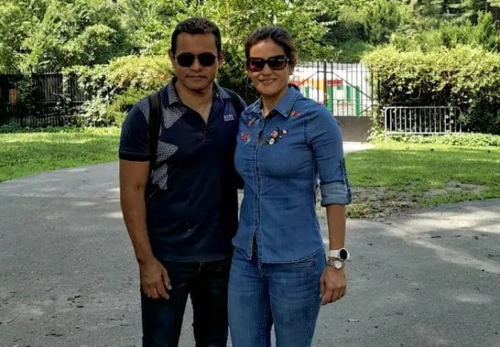 Samy Sandoval y su esposa Iraida Batista. Foto: Instagram