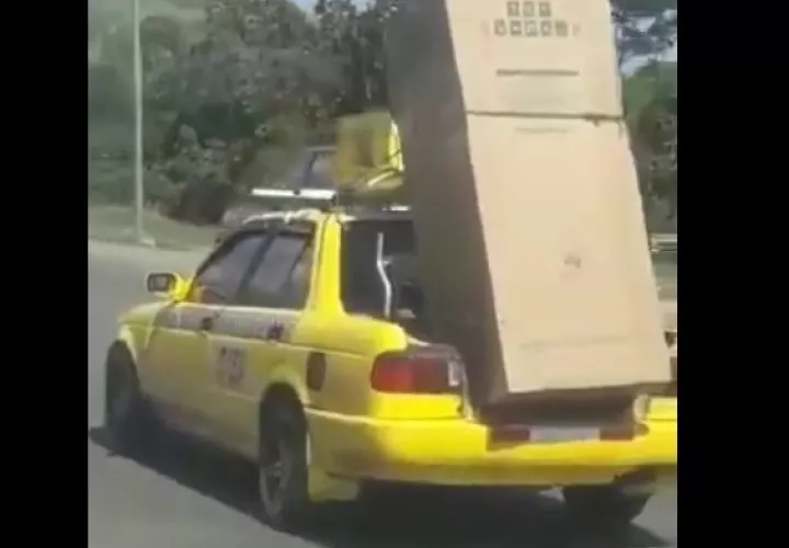 La grabación se hizo cuando el taxi circulaba por el Corredor Norte.