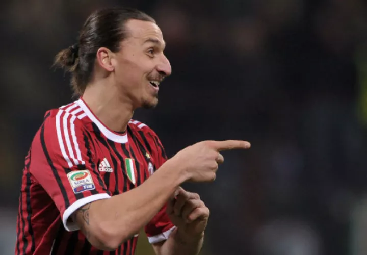Zlatan Ibrahimovic jugó dos temporadas en el Milan Foto AP